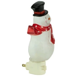 6.75" Snowman Wearing Red Scarf Christmas Night Light 11 6.75" Snowman Wearing Red Scarf Christmas Night Light -Beauty Wreaths Shop northlight y92488 2 68665.1667531696