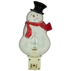 6.75" Snowman Wearing Red Scarf Christmas Night Light 13 6.75" Snowman Wearing Red Scarf Christmas Night Light -Beauty Wreaths Shop northlight y92488 4new 94368.1667531697