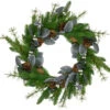 Mixed Pine, White Berries And Pinecones Artificial Christmas Wreath - 22-Inch, Unlit -Beauty Wreaths Shop northlight yk87874 42005.1667576906