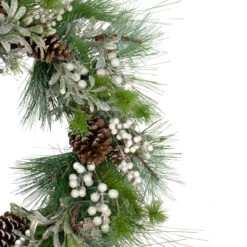 Glittered White Berry And Pinecone Artificial Christmas Wreath, 30-Inch, Unlit -Beauty Wreaths Shop northlight yk87877 2 sample 22931.1667530472