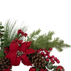 Artificial Red Berry And Poinsettia Christmas Wreath, 22-Inch, Unlit -Beauty Wreaths Shop northlight yk93229 320copy 24602.1667535783