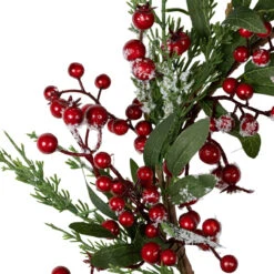 Frosted Red Berries With Leaves And Pine Artificial Christmas Wreath, 18-inch, Unlit 10 Frosted Red Berries With Leaves And Pine Artificial Christmas Wreath, 18-inch, Unlit -Beauty Wreaths Shop northlight yk93252 4 70634.1678118187