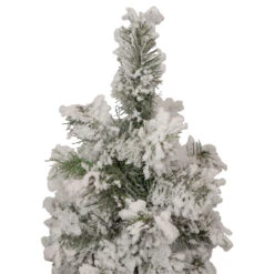 Set Of 3 Slim Flocked Alpine Artificial Christmas Trees 5' - Unlit -Beauty Wreaths Shop northlight ynt775 fk 2 updated 68575.1667578231