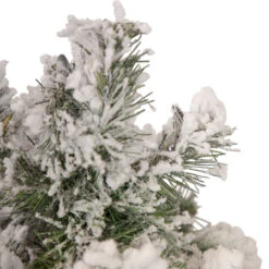 Set Of 3 Slim Flocked Alpine Artificial Christmas Trees 5' - Unlit -Beauty Wreaths Shop northlight ynt775 fk 4 updated 68106.1667578231