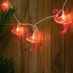 10ct Pink Flamingo Summer Patio String Light Set, 7.25ft White Wire -Beauty Wreaths Shop northlight ys18852 styled 34024.1682686603