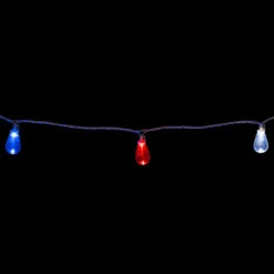 10ct Red, White And Blue LED Edison Style Lights, 9ft White Wire 8 10ct Red, White And Blue LED Edison Style Lights, 9ft White Wire -Beauty Wreaths Shop northlight ys18867 1 19404.1667536259