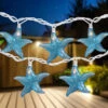 Set Of 10 Blue Starfish Novelty String Lights - 9ft White Wire -Beauty Wreaths Shop northlight ys18874 1 55248.1667574576