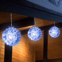 6" Clear LED Hanging Christmas Crystal Sphere Decor -Beauty Wreaths Shop northlight ys27569 3 20787.1667488274