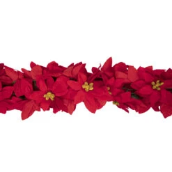 6' X 3" Red Artificial Poinsettia Floral Christmas Garland - Unlit -Beauty Wreaths Shop northlight ys28028 2 50622.1680556134