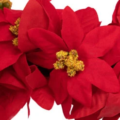 6' X 3" Red Artificial Poinsettia Floral Christmas Garland - Unlit -Beauty Wreaths Shop northlight ys28028 3 50767.1680556134
