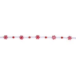 9' Red And White Peppermint Candy Beaded Christmas Garland, Unlit 12 9' Red And White Peppermint Candy Beaded Christmas Garland, Unlit -Beauty Wreaths Shop northlight ys28298 03 04603.1686600464