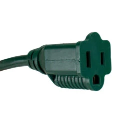 25ft Green 3-Prong Outdoor Extension Power Cord With Outlet Block -Beauty Wreaths Shop northlight ys90555 3 sample 74153.1667560758