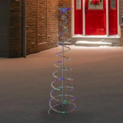 6ft LED Lighted Spiral Cone Tree Outdoor Christmas Decoration, Multi Lights -Beauty Wreaths Shop northlight ys92334 3 78093.1667530325
