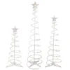 Set Of 3 LED Lighted Warm White Outdoor Spiral Christmas Cone Trees 3', 4', And 6' -Beauty Wreaths Shop northlight ys92339 1 81811.1667534303