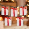 10-Count White And Red Christmas Present Light Set- 7.5ft, Green Wire -Beauty Wreaths Shop northlight ys93842 1 29514.1684268393