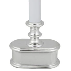 9.25" Pre-Lit LED White And Silver Lighted Christmas Candle Lamp -Beauty Wreaths Shop northlight ys93853 5 11138.1678980831