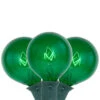 10-Count Green G50 Globe Christmas Patio Lights- 9ft, Green Wire