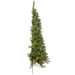 7.5' Pre-Lit Slim Canyon Pine Half Wall Artificial Christmas Tree - Clear Lights -Beauty Wreaths Shop northlight ytc346 gr 2 updated 04222.1667263641