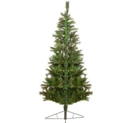 7.5' Pre-Lit Slim Canyon Pine Half Wall Artificial Christmas Tree - Clear Lights -Beauty Wreaths Shop northlight ytc346 gr 3 updated 64222.1667263642