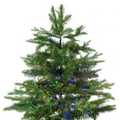 7.5' Pre-Lit Medium Mont Blanc Fir Artificial Christmas Tree - Dual Color LED Lights -Beauty Wreaths Shop northlight z16058 5 65449.1667573464