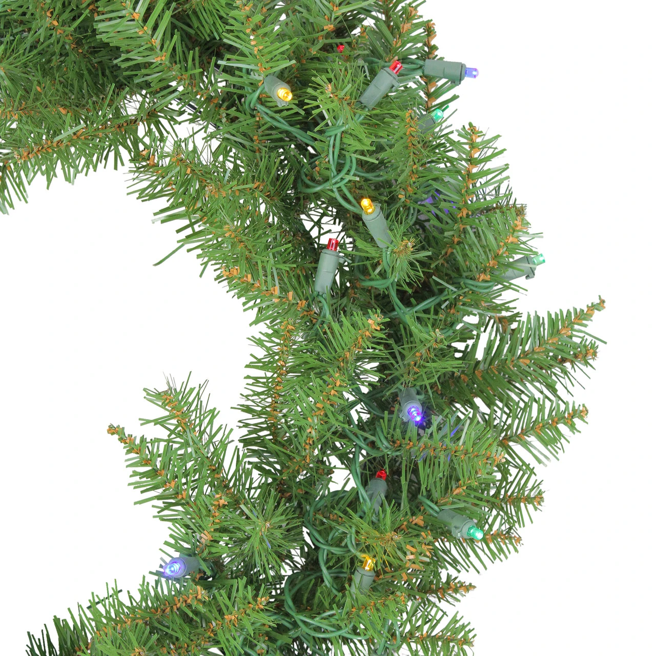 24" Pre-Lit Northern Pine Artificial Multi-Color LED Lights Christmas Wreath 4 24" Pre-Lit Northern Pine Artificial Multi-Color LED Lights Christmas Wreath - Image 2