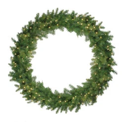 Pre-Lit Northern Pine LED Artificial Christmas Wreath - 48-Inch, Warm White Lights -Beauty Wreaths Shop northlight z35735 3 33781.1667655151
