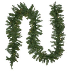 9' X 10" Pre-Lit Northern Pine Artificial Christmas Garland - Warm White LED Lights -Beauty Wreaths Shop northlight z35738 1 styled 17329.1677088342