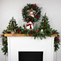 9' X 12" Mixed Green Beaver Pine Artificial Christmas Garland, Unlit -Beauty Wreaths Shop northlight z92828 2new 01005.1667554524