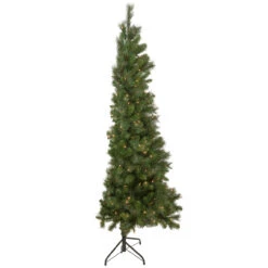 6.5' Pre-Lit Medium Beaver Pine Artificial Christmas Wall Tree, Clear Lights -Beauty Wreaths Shop northlight z92831 4 92561.1667554526