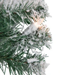 Pre-Lit Flocked Snow White Artificial Christmas Wreath, 24-Inch, Clear Lights -Beauty Wreaths Shop northlight z92859 3 29646.1667028505