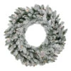 Pre-Lit Flocked Snow White Artificial Christmas Wreath, 36-Inch, Clear Lights -Beauty Wreaths Shop northlight z92860 1 95549.1671643909