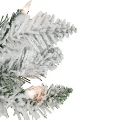 Pre-Lit Flocked Snow White Artificial Christmas Wreath, 36-Inch, Clear Lights -Beauty Wreaths Shop northlight z92860 3 01105.1671643909