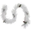 6' X 10" White Flocked Artificial Christmas Garland With Pine Cones, Unlit -Beauty Wreaths Shop northlight z94018 1 57069.1678396696