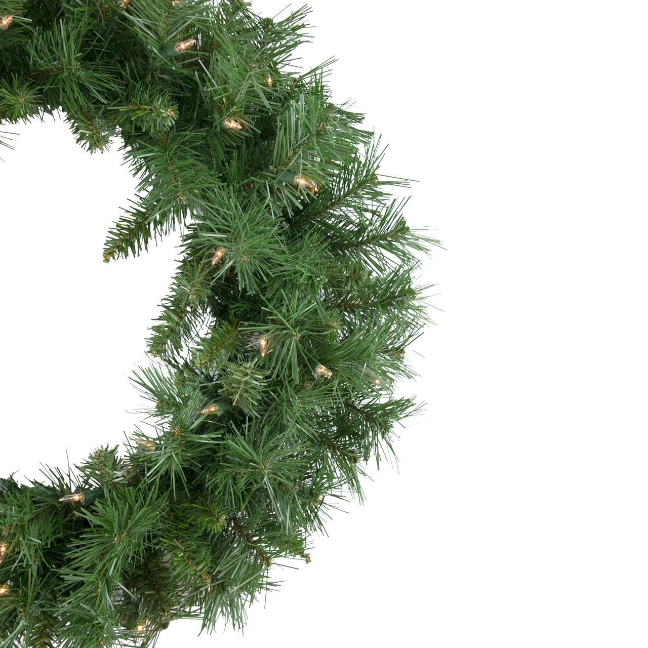 Pre-lit Chatham Pine Artificial Christmas Wreath, 24-Inch, Clear Lights 5 Pre-lit Chatham Pine Artificial Christmas Wreath, 24-Inch, Clear Lights - Image 3