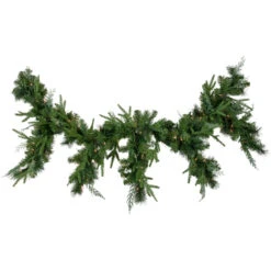 6' X 18" Pre-Lit Mixed Pine Artificial Christmas Icicle Garland, Clear Lights -Beauty Wreaths Shop northlight z94042 2 70496.1678221765