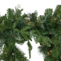 6' X 18" Pre-Lit Mixed Pine Artificial Christmas Icicle Garland, Clear Lights -Beauty Wreaths Shop northlight z94042 3 13016.1678221765