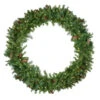 Pre-Lit LED Dakota Red Pine Artificial Christmas Wreath - 48-Inch, Warm White Lights