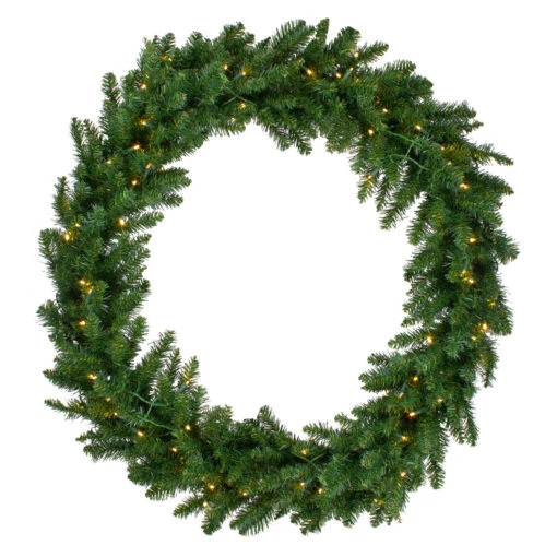Pre-Lit Buffalo Fir Commercial Artificial Christmas Wreath - 5 Ft, Warm White LED Lights 1 Pre-Lit Buffalo Fir Commercial Artificial Christmas Wreath - 5 Ft, Warm White LED Lights -Beauty Wreaths Shop northlight z99664 50534.1667659860