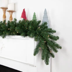 9' X 12" Pre-Lit Buffalo Fir Artificial Christmas Garland - Clear Lights -Beauty Wreaths Shop northlight z99687 2 styled 85756.1677088658