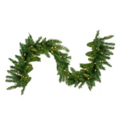 25' X 18 Pre-Lit Buffalo Fir Commercial Artificial Christmas Garland -Warm White LED Lights
