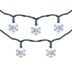 20-Count Pure White LED Snowflake Christmas Light Set, 4.5ft Green Wire 8 20-Count Pure White LED Snowflake Christmas Light Set, 4.5ft Green Wire -Beauty Wreaths Shop northlight zg92294 1 86629.1677642790