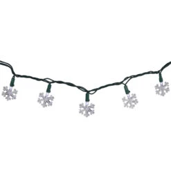 20-Count Pure White LED Snowflake Christmas Light Set, 4.5ft Green Wire 9 20-Count Pure White LED Snowflake Christmas Light Set, 4.5ft Green Wire -Beauty Wreaths Shop northlight zg92294 3 95703.1677642791