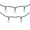 10-Count Pure White LED Star Christmas Light Set, 4ft Green Wire -Beauty Wreaths Shop northlight zg92295 1 11595.1667572160