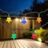 20-Count Multi-Colored Star Shaped LED Christmas Light Set- 4.5ft, Green Wire -Beauty Wreaths Shop northlight zg92297 2 62175.1683906221
