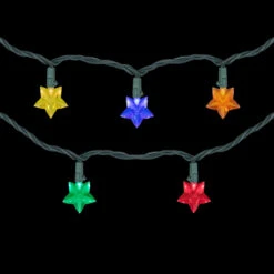 20-Count Multi-Colored Star Shaped LED Christmas Light Set- 4.5ft, Green Wire -Beauty Wreaths Shop northlight zg92297 3 12688.1683906222