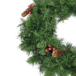 Iced Mixed Pine Berries And Pinecones Artificial Christmas Wreath - 24-Inch, Unlit -Beauty Wreaths Shop northlightb36258b 48807.1683761750