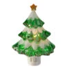 5.5" Green And White Beaded Frosted Christmas Tree Night Light -Beauty Wreaths Shop northlightct 70 636 107 28163.1667569520