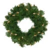 Pre-Lit Deluxe Windsor Pine Artificial Christmas Wreath - 12-Inch, Clear Lights
