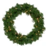 18" Deluxe Windsor Pine Artificial Christmas Wreath - Clear Lights