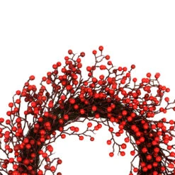 Festive Red Berries Artificial Christmas Wreath - 22-Inch, Unlit -Beauty Wreaths Shop northlightss312b 78772.1667663657